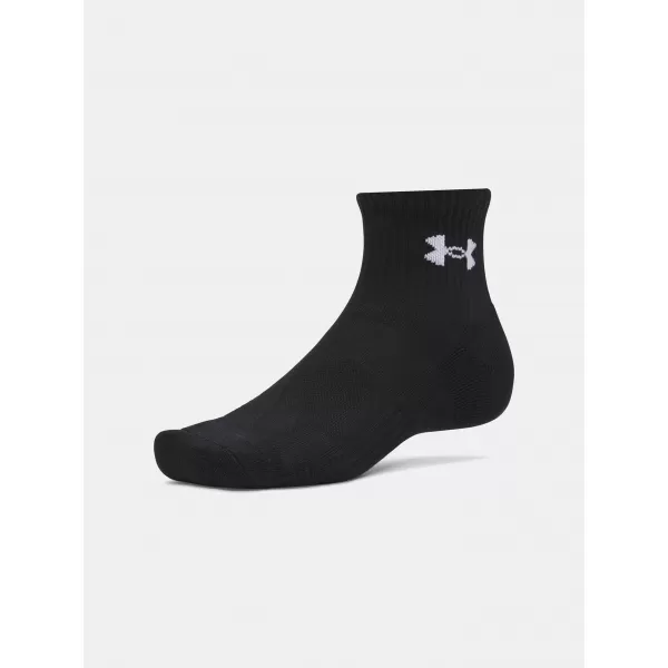  Ponožky UNDER ARMOUR PERFORMANCE COTTON 3P QTR 6009686-008 ČERNÁ 