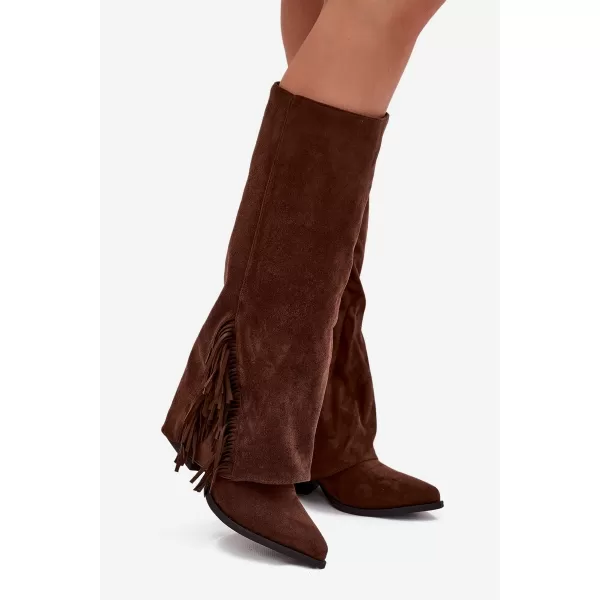  Dámské kozačky BOTO ZALIA 38567 BROWN 