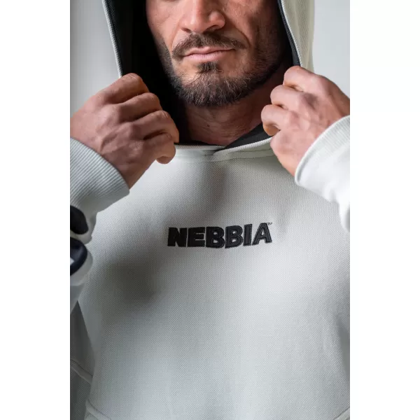  NEBBIA Mikina s kapucí HERO 300 LIGHT GREY 