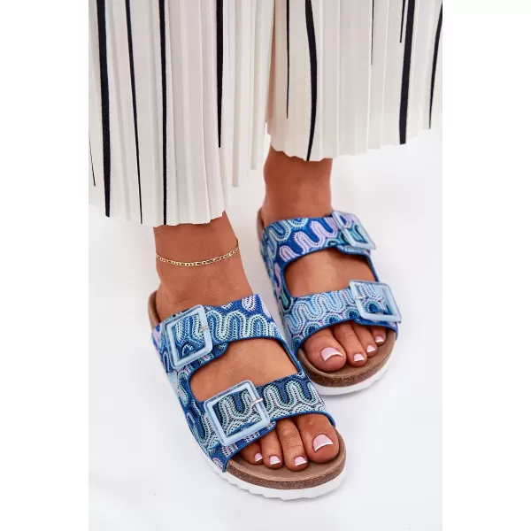  Dámské pantofle S.BARSKI RB51-006 BLUE 