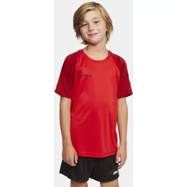  Dětské kontrastní sportovní tričko CRAFT TW Squad Go Contrast Jersey Jr JASNĚ ČERVENÁ/EXPRES 