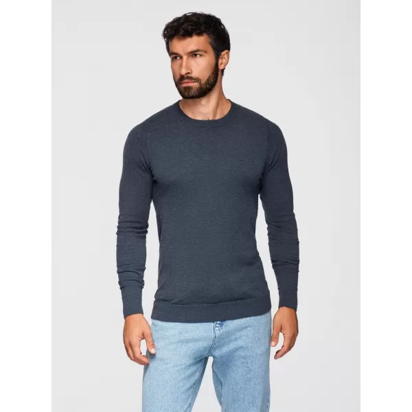  Pánský svetr OMBRE OM-SWBS-0106 NAVY BLUE MELANGE 