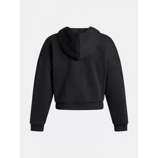  Dámská mikina UNDER ARMOUR RIVAL FLC PIPED HZ HOODIE 6003707-005 ČERNÁ 