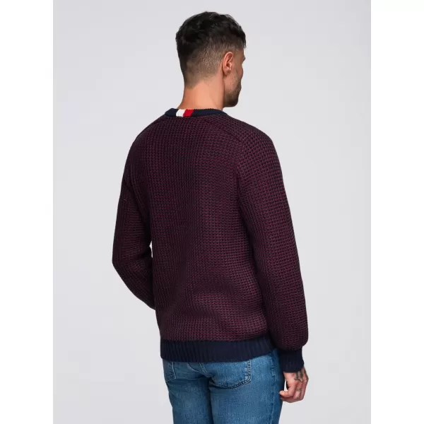  Pánský svetr OMBRE OM-SWSW-0122 MAROON 
