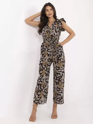 Dámský overal ITALY MODA DHJ-KO-13568.13P BLACK AND BEIGE