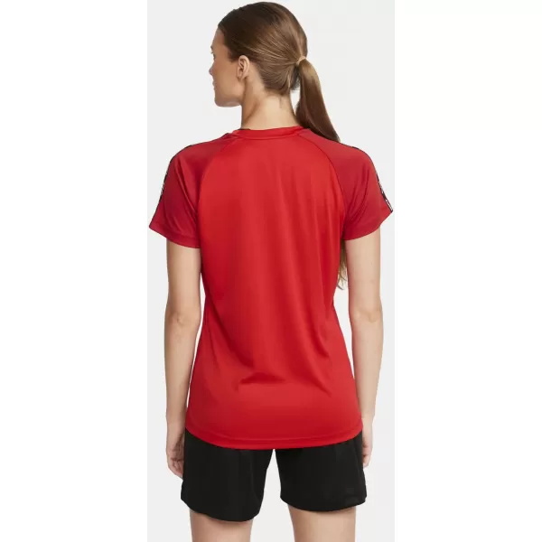  Dámské kontrastní sportovní tričko CRAFT TW Squad Go Contrast Jersey W JASNĚ ČERVENÁ/EXPRES 