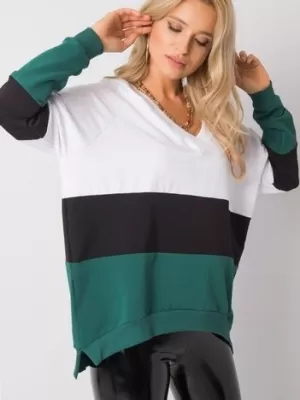 Dámská mikina RUE PARIS RV-BL-5972.07 DARK GREEN