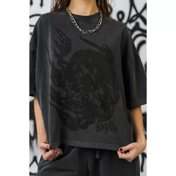  Dámské oversized triko NEBBIA x Sexsdreams 814 BLACK 