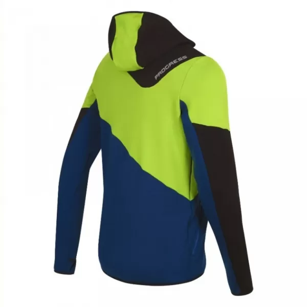  Pánská mikina PROGRESS TERRITORY HOODY ČERNÁ ZELENÁ 