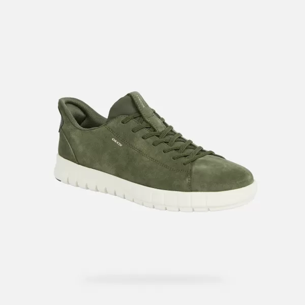  Pánské tenisky GEOX FLEXTRIDE PLUS FAST IN G014646 KHAKI 