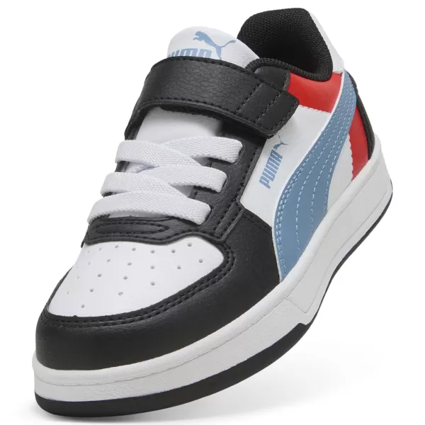  Dětské boty PUMA CAVEN 2.0 BLOCK AC+ PS 394462-17 PUMA WHITE/COOL BLUE/BLACK 