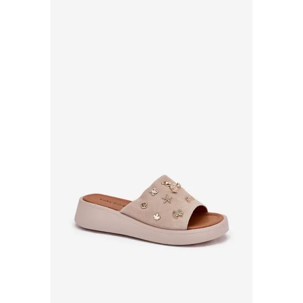  Dámské pantofle VINCEZA 66741 BEIGE 