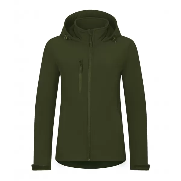  Dámská softshellová bunda ALTISPORT NoPrint NP/ALW945 MILITARY 