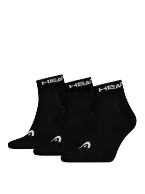 Ponožky HEAD ELEMENTS ALL SPORTS QUARTER 3P 701229010 BLACK