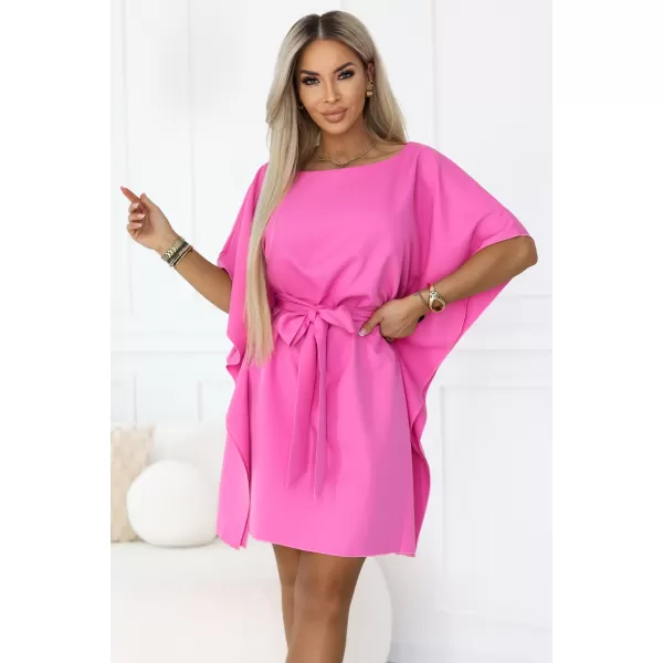  Dámské šaty NUMOCO SOFIA 287-42 SVĚTLÁ FUCHSIE 