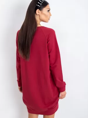Dámské šaty BASIC FEEL GOOD RV-TU-5184.93P BURGUNDY