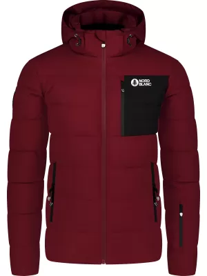 Pánská zimní bunda NORDBLANC BRAMBLE NBWJM8258 VÍNOVÁ