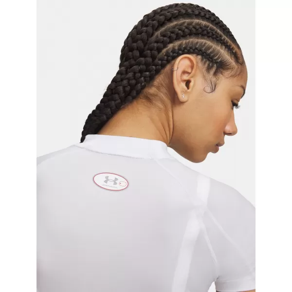  Dámské triko UNDER ARMOUR HEATGEAR ELITE CROP MCK SS 6014710-100 BÍLÁ 