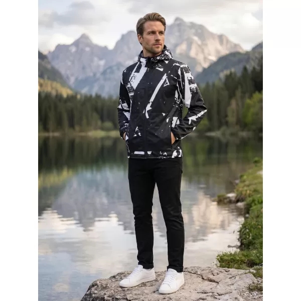  Pánská softshellová bunda premium ALTISPORT VOJ/ALM079JACK01 ČERNOBÍLÁ 