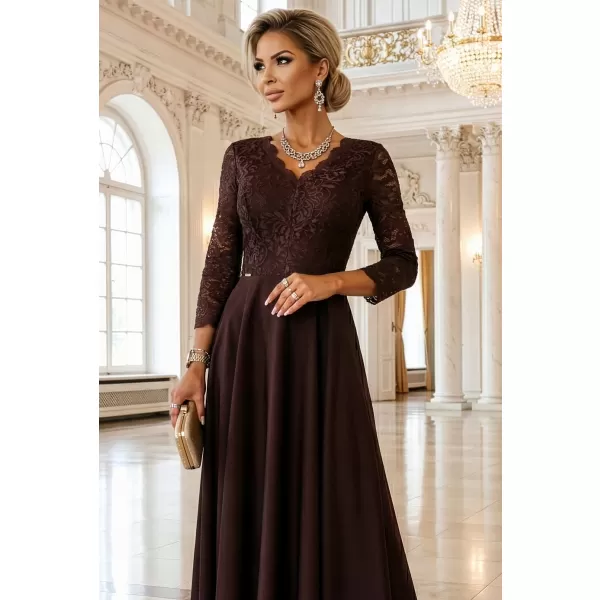  Dámské šaty NUMOCO AMBER 309-14 ČOKOLÁDOVÁ 