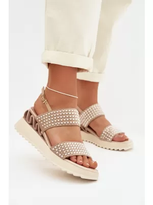 Dámské sandály D&A CR61-3067 BEIGE
