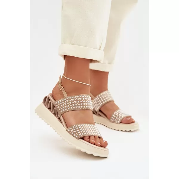  Dámské sandály D&A CR61-3067 BEIGE 