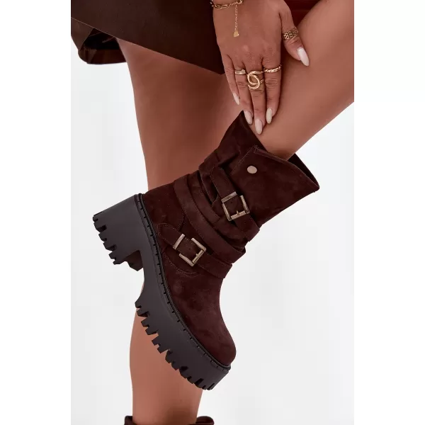  Dámské boty na podpatku BOTO NERELISA 40379 BROWN 