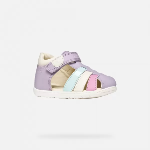  Dívčí sandály GEOX SANDAL MACCHIA B254WB08502C8888 FIALOVÁ 