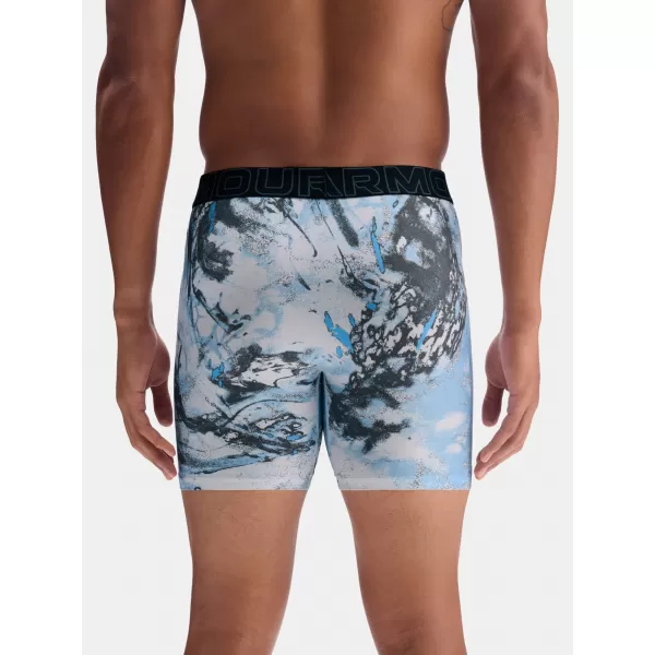  Pánské boxerky UNDER ARMOUR UA PERFORMANCE TECH - PRINT 6IN - 1PK 1383875-101 ČERNÁ 