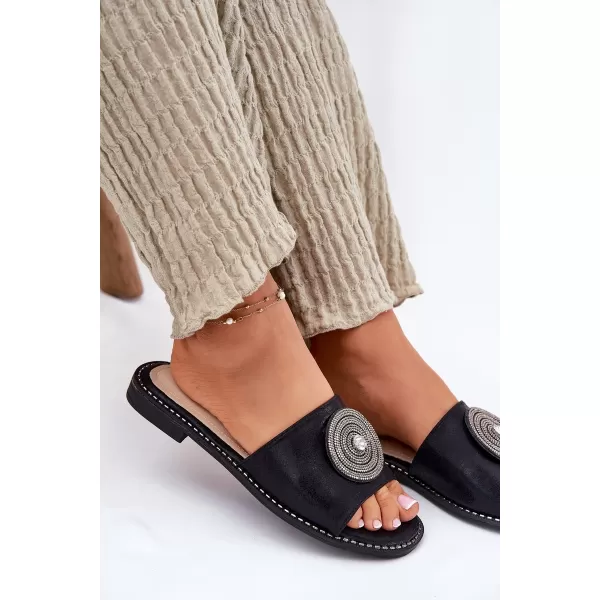  Dámské pantofle S.BARSKI KV51-013 BLACK 