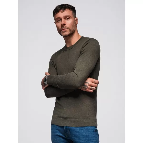  Pánský svetr OMBRE OM-SWBS-0106 OLIVE MELANGE 