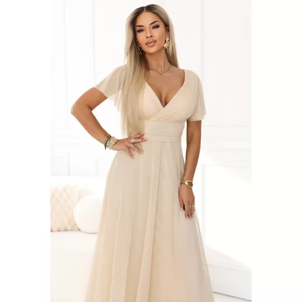  Dámské šaty NUMOCO 635-9 BÉŽOVÁ 
