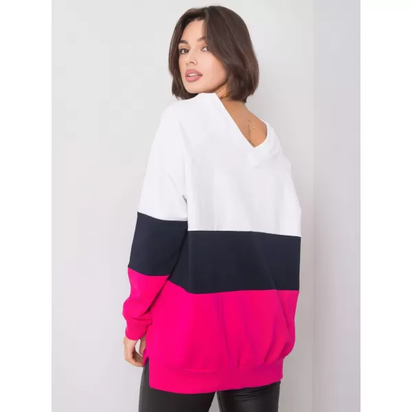  Dámská mikina RUE PARIS RV-BL-5972.07 WHITE-PINK 