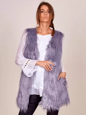 Dámská vesta WOOL FASHION ITALIA AT-KZ-173501A.09P GRAY