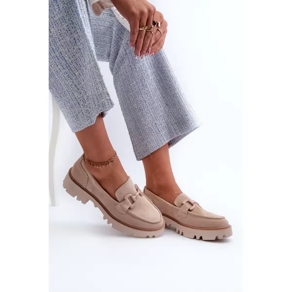 Dámské mokasíny D&A TW117 BEIGE 