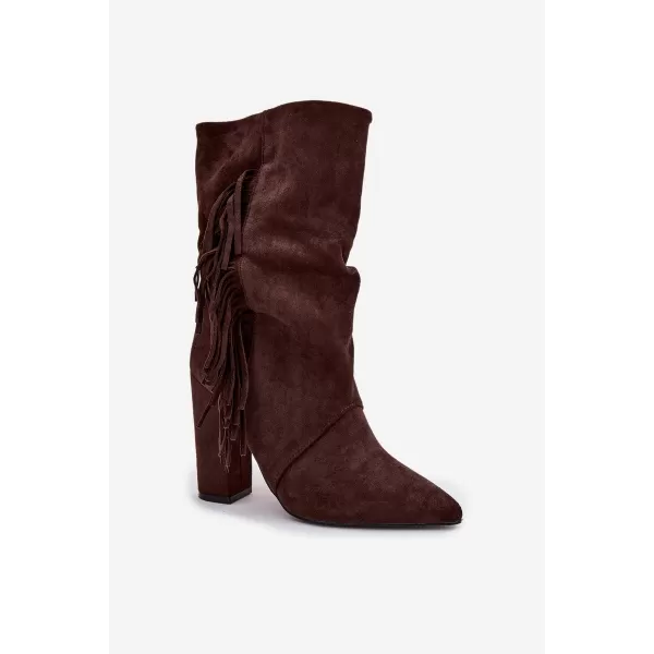  Dámské boty na podpatku BOTO DARLINA 40515 BROWN 