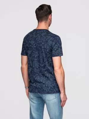 Pánské triko OMBRE OM-TSFP-0262 NAVY BLUE
