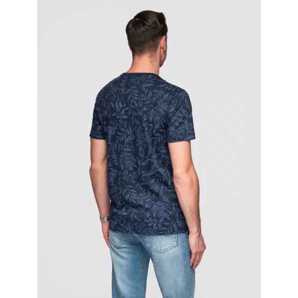  Pánské triko OMBRE OM-TSFP-0262 NAVY BLUE 