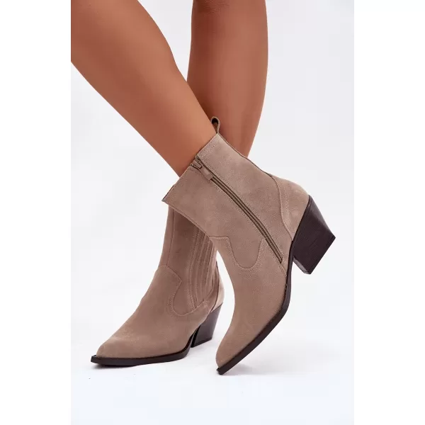  Dámské boty na podpatku BOTO DYLIRA 40941 BEIGE 