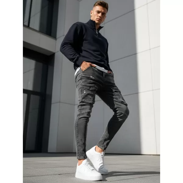  Pánské kalhoty DSTREET TMAVĚ ŠEDÁ 