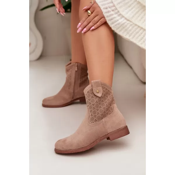  Dámské boty S.BARSKI HY61-8025 BEIGE 