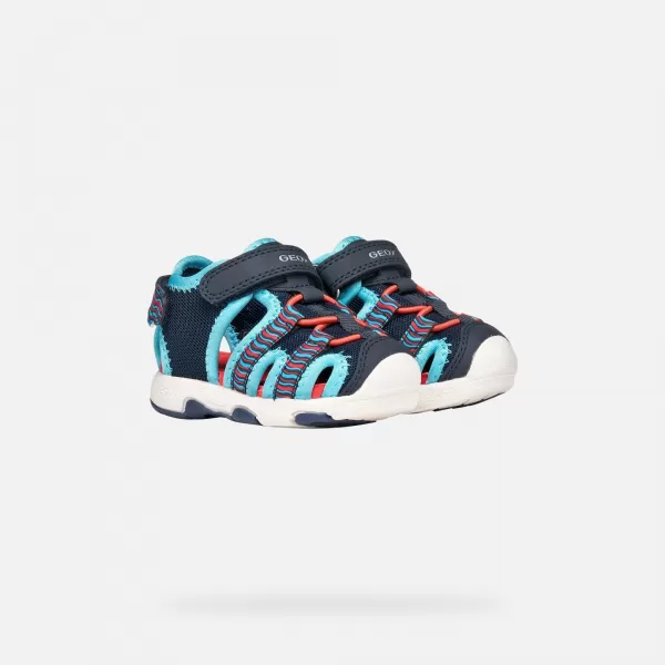 Chlapecké sandály GEOX SANDAL MULTY B650FA0CE14CF44D MODRÁ 