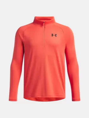 Chlapecká mikina UNDER ARMOUR TECH 2.0 1/2 ZIP 1363286-690 ČERVENÁ