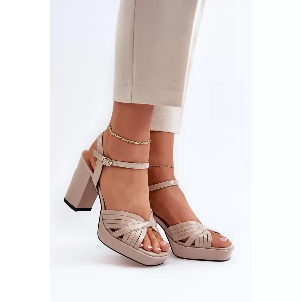  Dámské sandály D&A MR38-668 BEIGE 