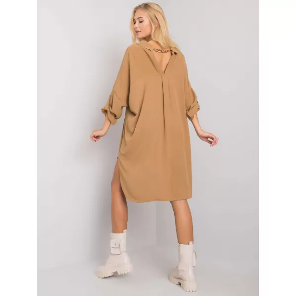  Dámské šaty ITALY MODA DHJ-SK-13938.02P DARK BEIGE 