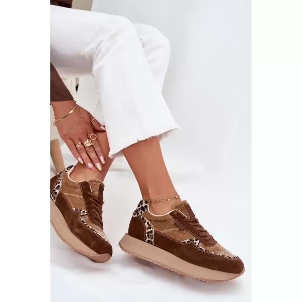  Dámské tenisky BIG STAR OO274A313 BROWN/BEIGE 