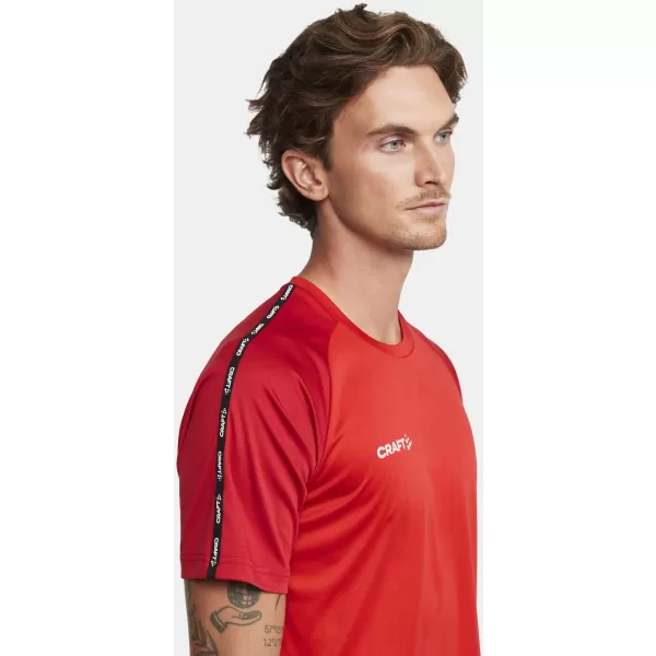  Pánské kontrastní sportovní tričko CRAFT TW Squad Go Contrast Jersey M JASNĚ ČERVENÁ/EXPRES 