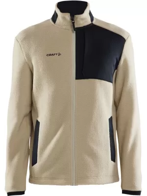 Pánská fleecová mikina Sherpa CRAFT Corp. ADV Pile Fleece Jacket M PŘÍRODNÍ/ČERNÁ