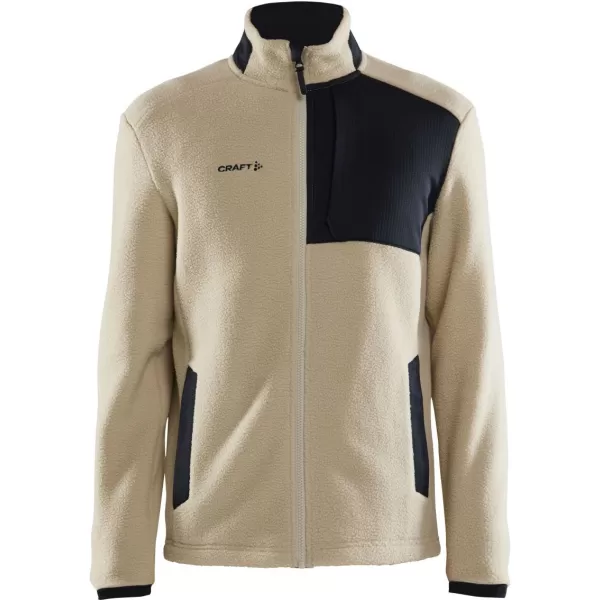  Pánská fleecová mikina Sherpa CRAFT Corp. ADV Pile Fleece Jacket M PŘÍRODNÍ/ČERNÁ 