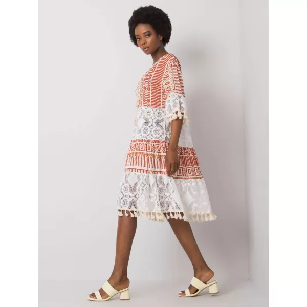  Dámské šaty ITALY MODA DHJ-SK-13567.41P DARK ORANGE 